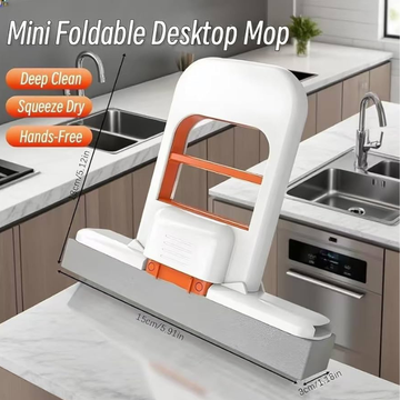 Durable Desktop Mop With Replaceable Heads